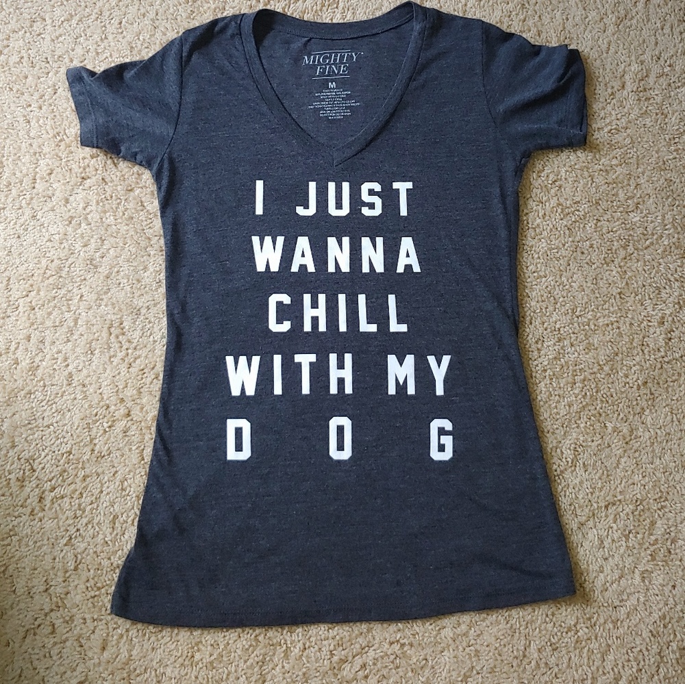 Gray V-neck Shirt